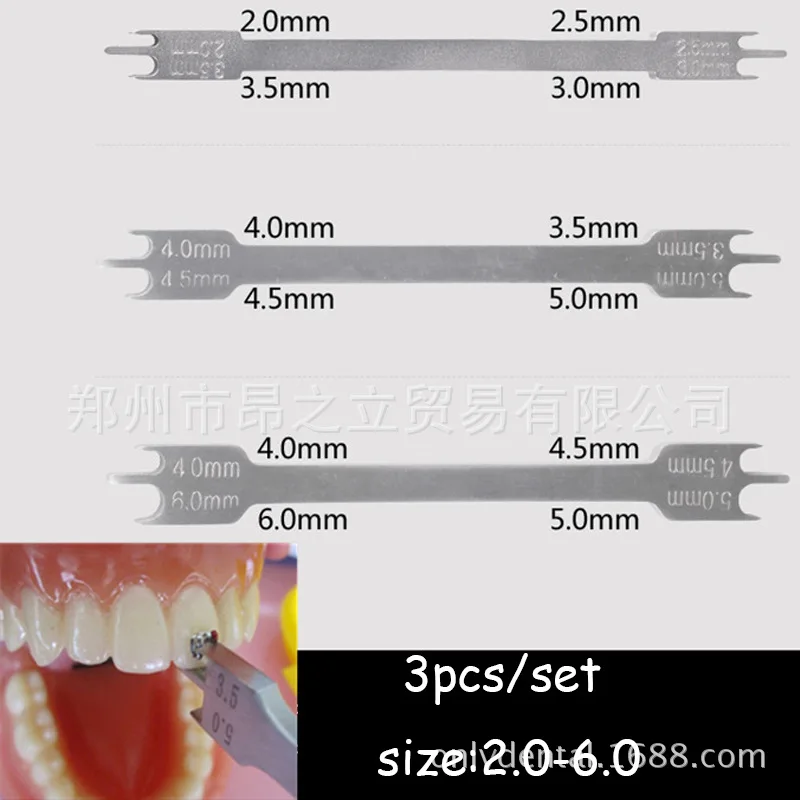 

Dental Bracket Gauge Locator Stainless Steel Rod Bracket Positioner Orthodontic Materials Instruments Size 2.0-6.0