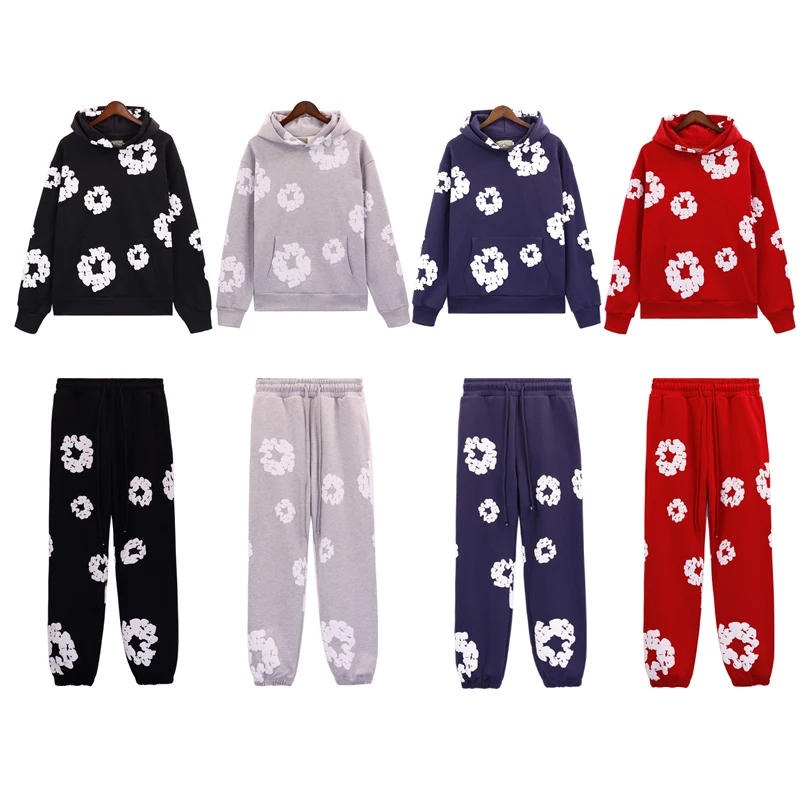 Kapok Embroidery Denim Tears Hoodie Sets Alphabet Foam Print Hooded Fleece Casual Tracksuit Men's Christmas Hoody Sweatshirt
Kapok Embroidery Denim Tears Hoodie Sets Alphabet Foam Print Hooded Fleece Casual Tracksuit Men's Christmas Hoody Sweatshirt