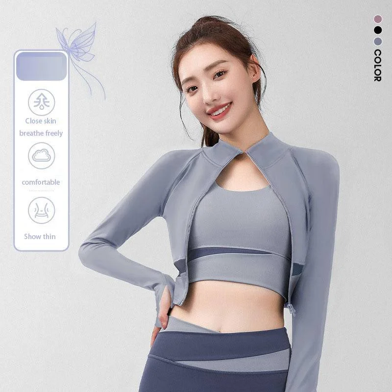 Sportswear For Women Peach Patchwork Yoga Coat Light Skin Seamless Sports Top High Collar Slim Breathable Fitness Clothes Women
Sportswear For Women Peach Patchwork Yoga Coat Light Skin Seamless Sports Top High Collar Slim Breathable Fitness Clothes Women