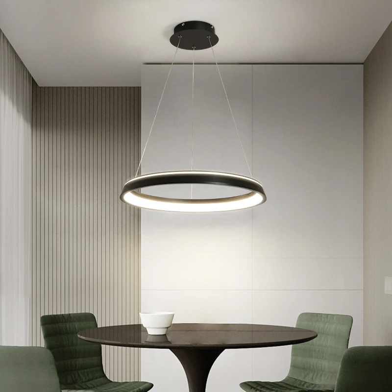 LED Pendant Light For Living Room Nordic Black White Aluminum Ring Pendant Lamp Modern Dining Room Bedroom Indoor Hanghing Light
LED Pendant Light For Living Room Nordic Black White Aluminum Ring Pendant Lamp Modern Dining Room Bedroom Indoor Hanghing Light