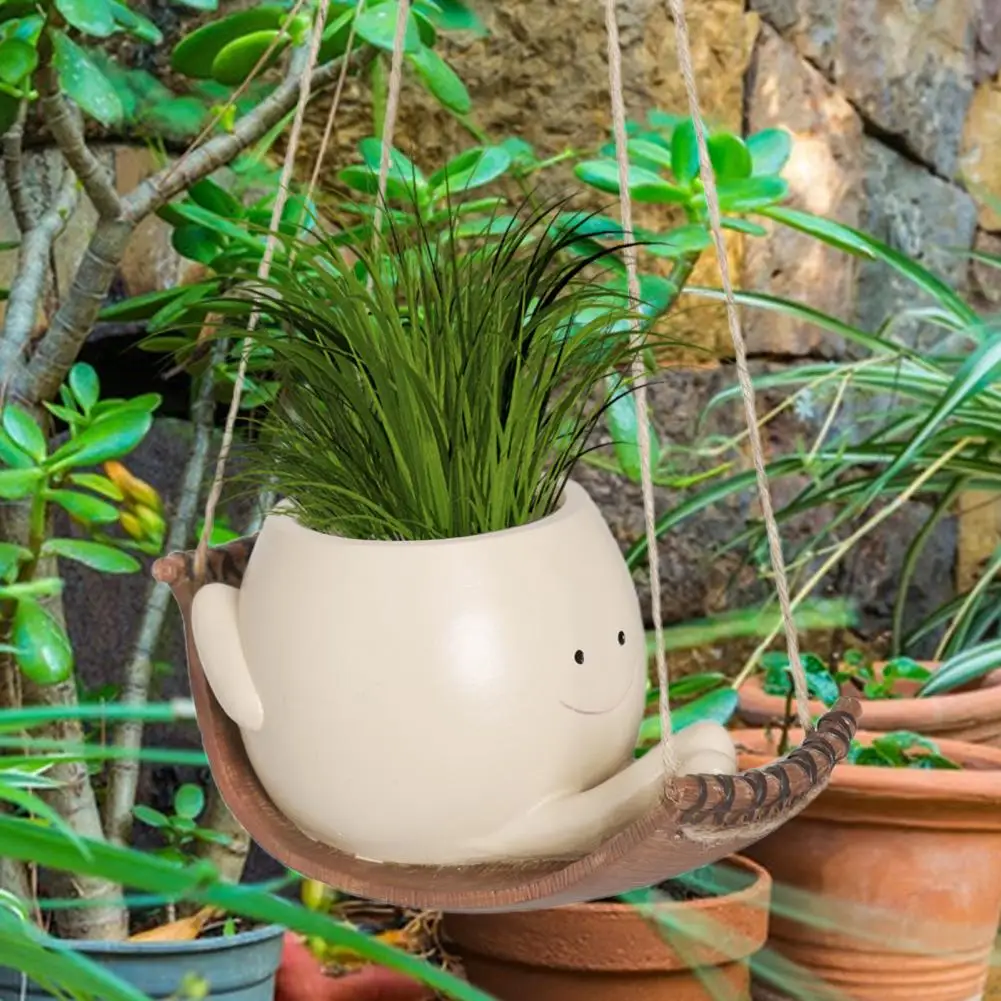Garden Pot Smile Face Hanging Planter Pot Unique Flower Holder for Home Garden Decoration Indoor Outdoor Resin Swing Planter
Garden Pot Smile Face Hanging Planter Pot Unique Flower Holder for Home Garden Decoration Indoor Outdoor Resin Swing Planter