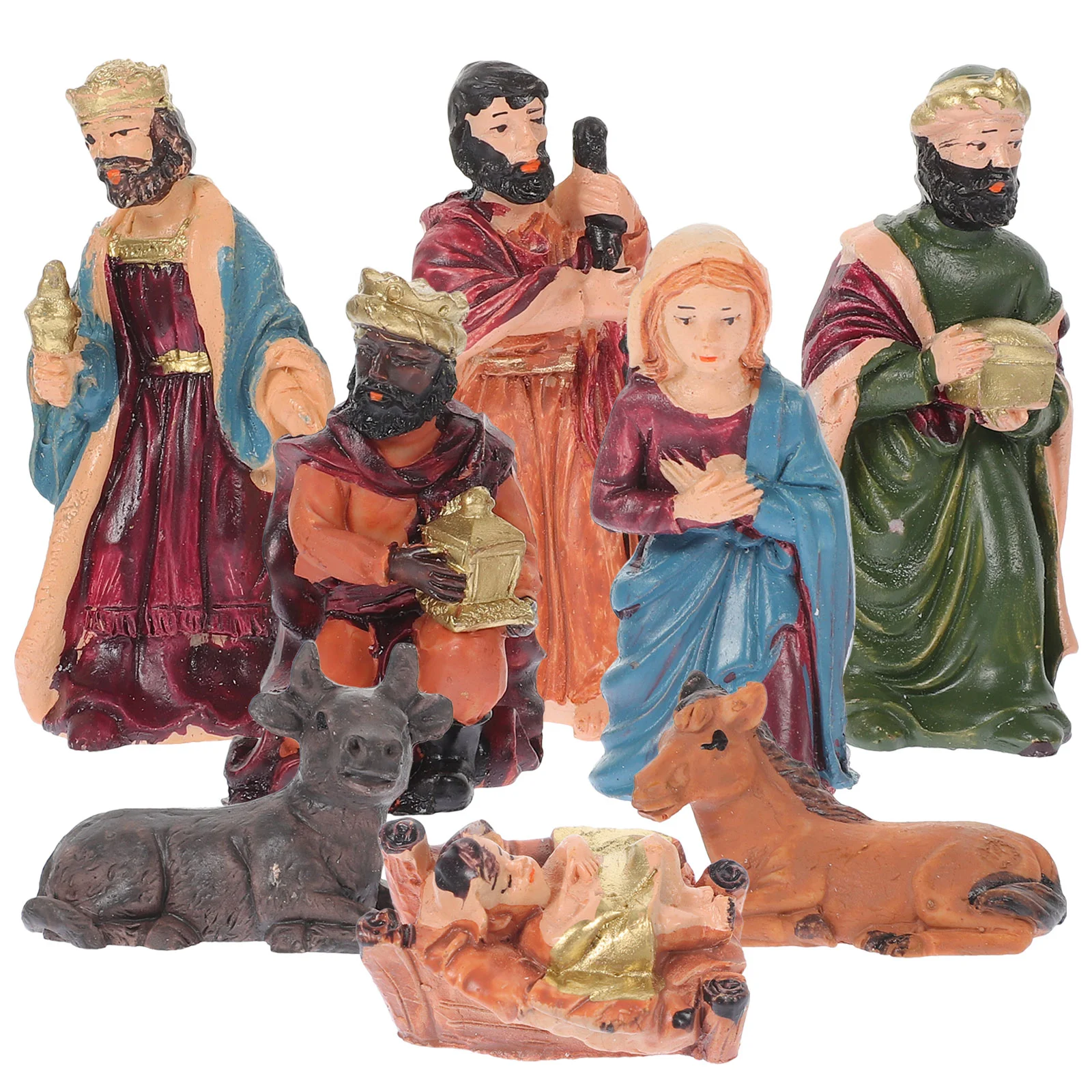 1 Set of Nativity Figurines Resin Statue Renaissance Collect Ornament Catholic Gift
1 Set of Nativity Figurines Resin Statue Renaissance Collect Ornament Catholic Gift