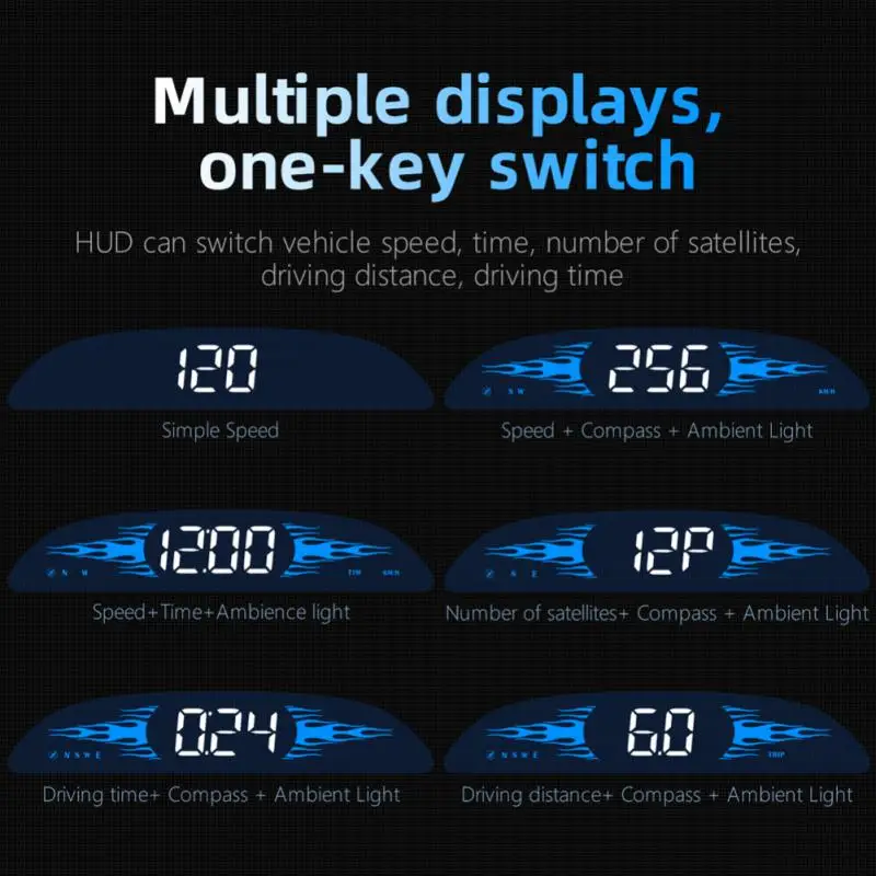Car Hud Head Up Display With Led Display Multifunctional Practical Durable Portable Car Supplies Car Speedometer Universal
Car Hud Head Up Display With Led Display Multifunctional Practical Durable Portable Car Supplies Car Speedometer Universal
