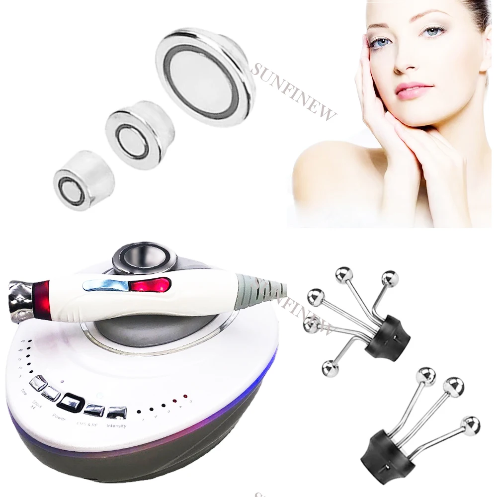 

2in1 Magic Ball Fascia Massager Microcurrent RF Face Lifting Machine Eye Face Body Tightening Anti Aging Wrinkle Removal Device