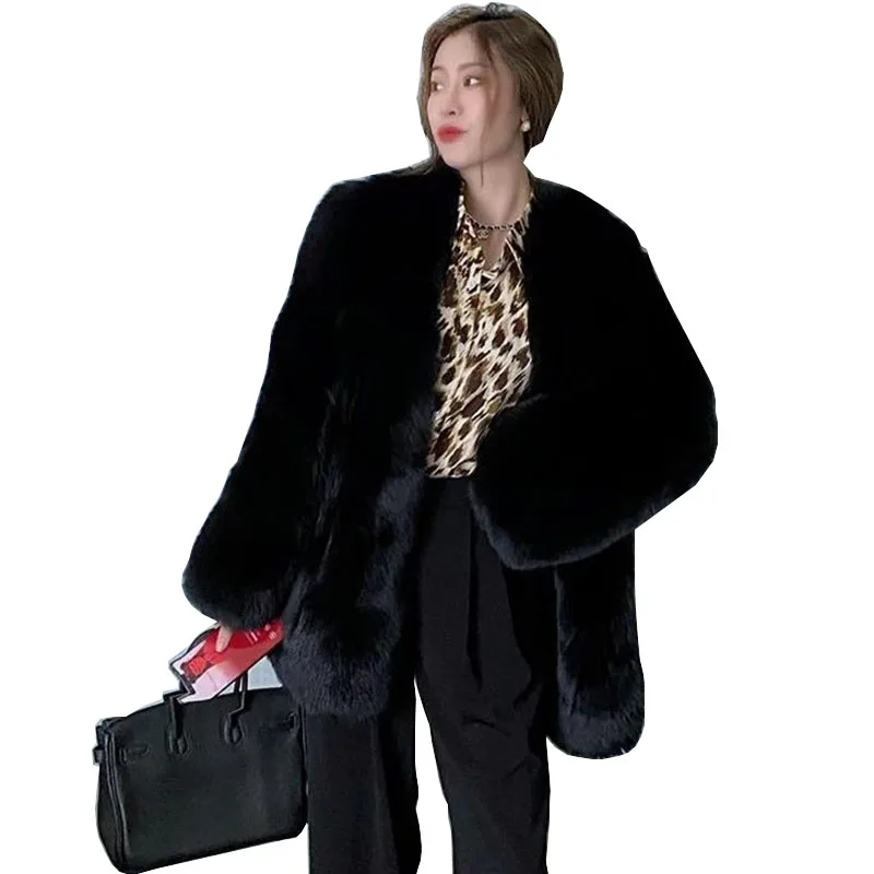 New Style Fashion Women's Winter Large-size Imitation Fake Fur Coat Mid-length Warm And Thick Temperament Overcoat
New Style Fashion Women's Winter Large-size Imitation Fake Fur Coat Mid-length Warm And Thick Temperament Overcoat