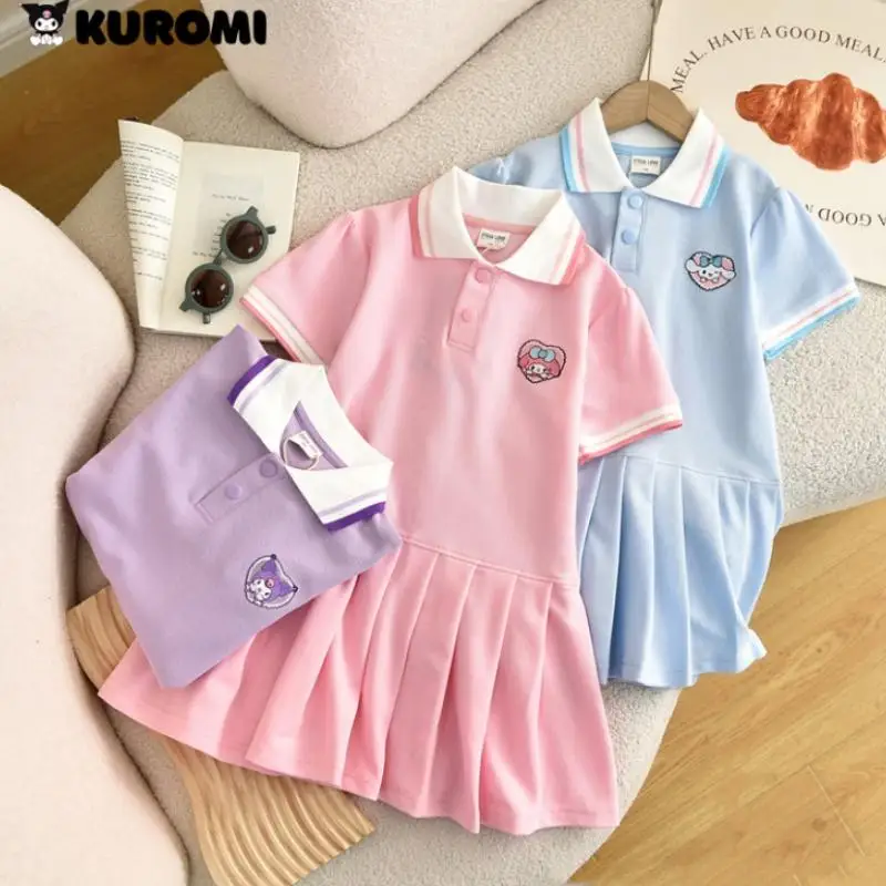 Детское платье с милым мультяшным аниме Sanrio My Melody Kuromi Cinnamoroll, купальник для девочек, платье с воротником поло, плиссированное платье
Детское платье с милым мультяшным аниме Sanrio My Melody Kuromi Cinnamoroll, купальник для девочек, платье с воротником поло, плиссированное платье