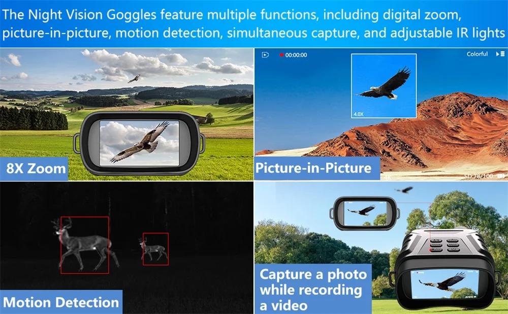 Binocular de visión nocturna infrarroja 4K UHD binoculares digitales profesionales para caza Camping 13 Binocular de visión nocturna infrarroja Binocular de visión nocturna infrarroja 4K UHD binoculares digitales profesionales para caza Camping » Binocular de visión nocturna infrarroja