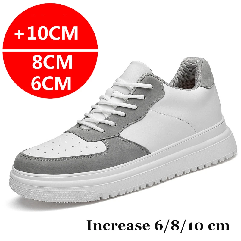 

New Elevator Shoes Men Sneakers Summer Hidden Heels Heightening Shoes For Male Wedges Insole 6CM 8CM 10CM Casual Height Shoes