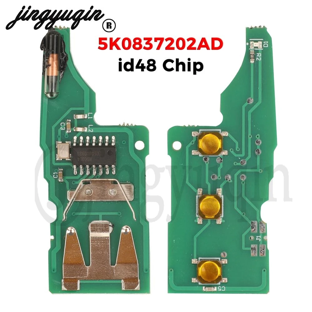 jingyuqin 5K0837202AD Remote Key circuit board id48 Chip Fob for VW/VOLKSWAGEN Caddy Eos Golf Jetta Beetle Polo Up Tiguan Touran
jingyuqin 5K0837202AD Remote Key circuit board id48 Chip Fob for VW/VOLKSWAGEN Caddy Eos Golf Jetta Beetle Polo Up Tiguan Touran