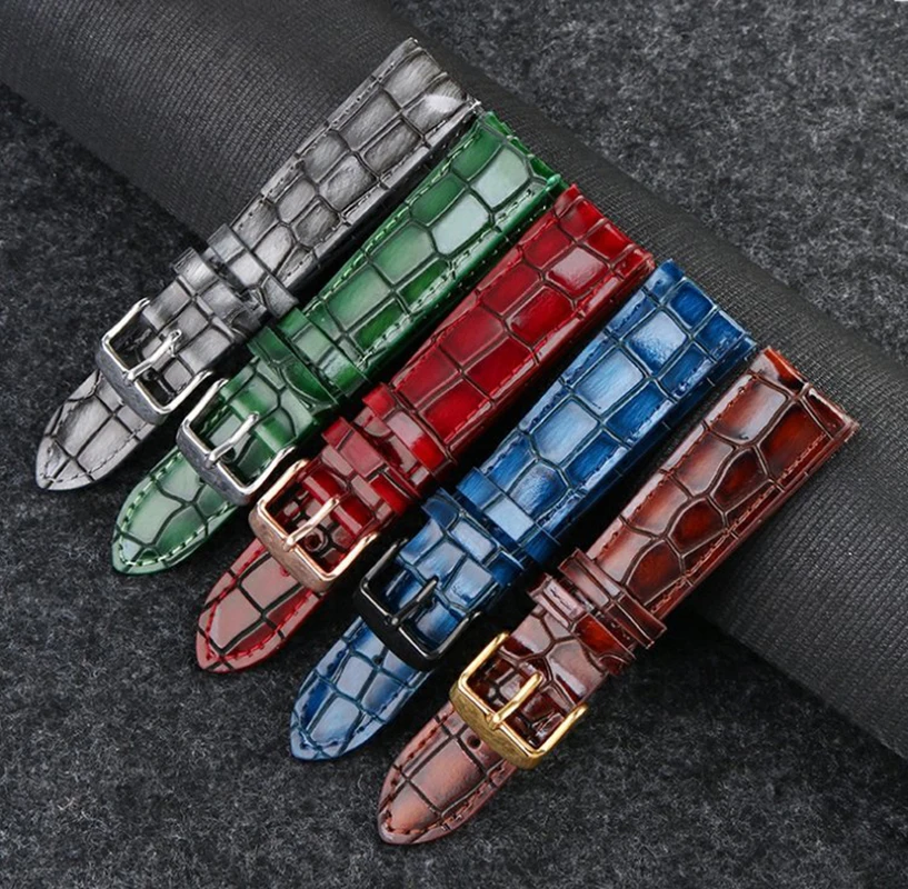 18 20 22mm Blue Bright High-quality Leather Strap For Omega Rolex Water Ghost Series Vintage Alligator Grain Cowhide Watch band
18 20 22mm Blue Bright High-quality Leather Strap For Omega Rolex Water Ghost Series Vintage Alligator Grain Cowhide Watch band