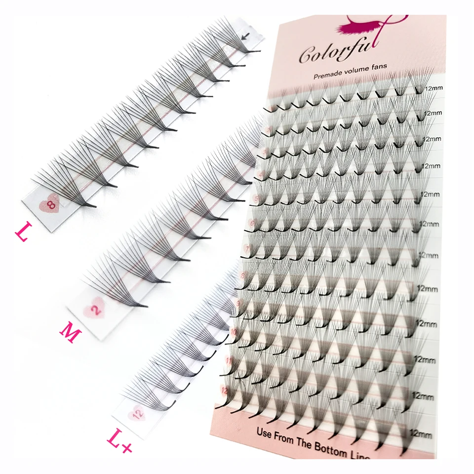 L M L+ Curl Volume Premade Fan lashes 3D 5D 6D 8D 10D 12D Pointy Base Russian Volume Eyelash Extension Sharp Stem L Curl Eyelash
L M L+ Curl Volume Premade Fan lashes 3D 5D 6D 8D 10D 12D Pointy Base Russian Volume Eyelash Extension Sharp Stem L Curl Eyelash