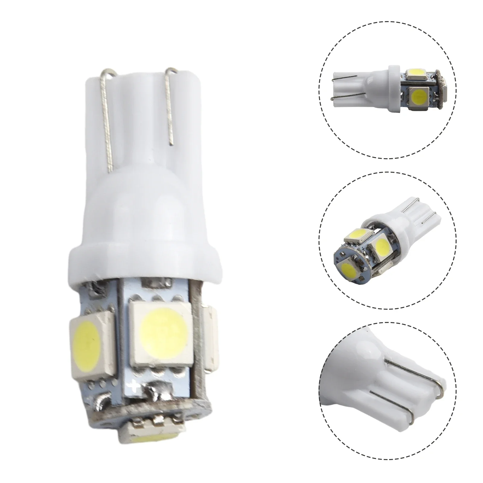 20pcs 12V T10 5SMD 5050 LED Bulb 110 Lumen T4W 1445 H6W Side Marker Light Door Interior License Plate Wedge Lamps White
20pcs 12V T10 5SMD 5050 LED Bulb 110 Lumen T4W 1445 H6W Side Marker Light Door Interior License Plate Wedge Lamps White