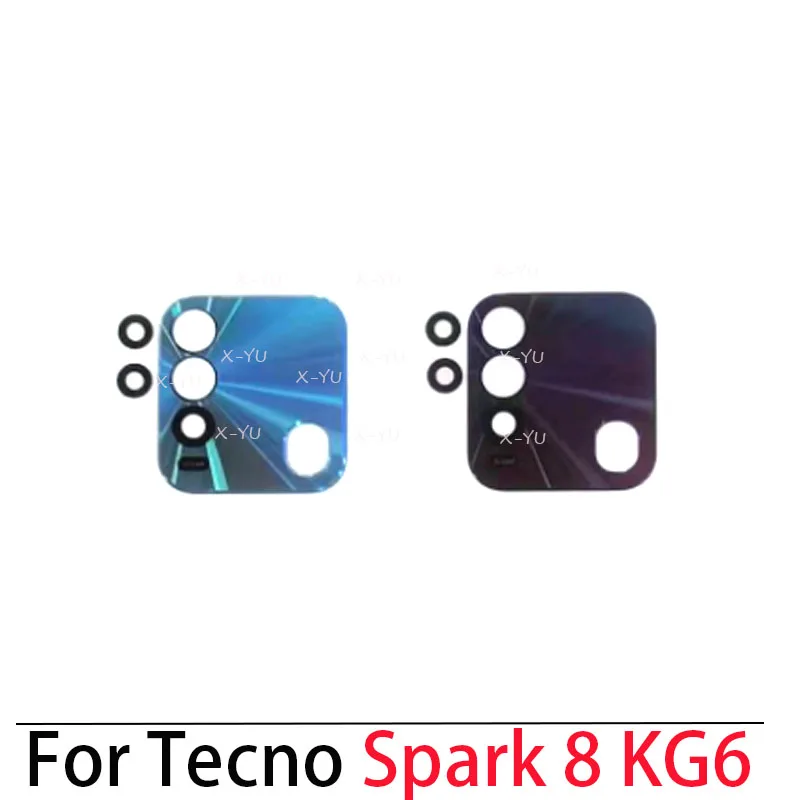 

10 шт. для Tecno Spark 8 9 8T KG6 KG6P KG5P KG5 стеклянная крышка объектива камеры заднего вида с клейкой наклейкой запасные части