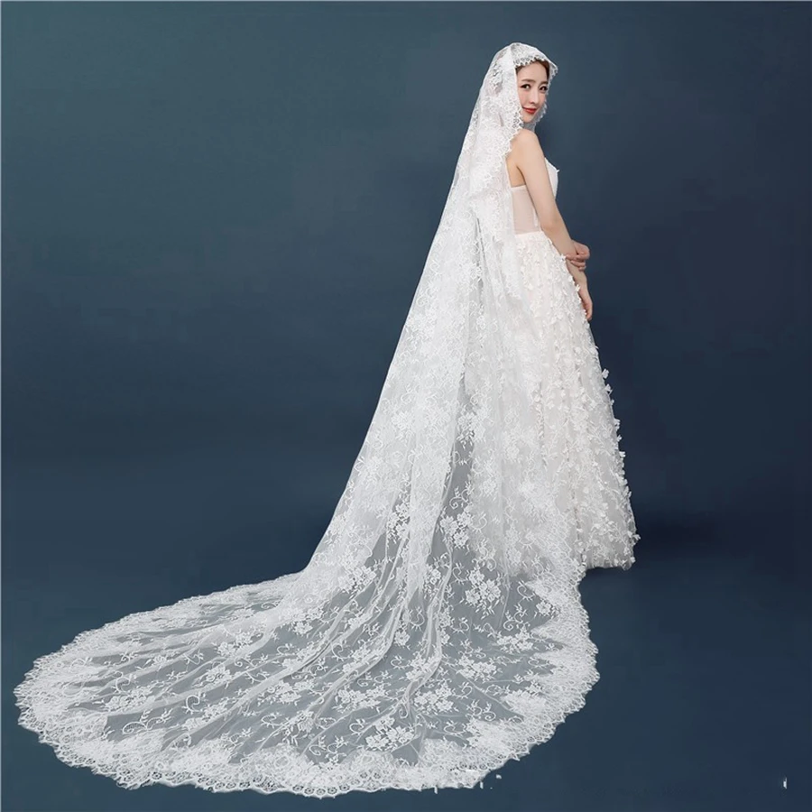 Ivory Wedding veil Two Layers Bridal Veils Lace Appliques Cathedral veil Tocado novia Weeding accessoire velos novia 2023
Ivory Wedding veil Two Layers Bridal Veils Lace Appliques Cathedral veil Tocado novia Weeding accessoire velos novia 2023