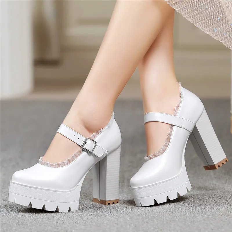 Smirnova Plus Size 34-43 New Buckle Thick High Heels Women Shoes Pu Mary Janes Pumps Fashion Ladies Platform Dress Shoes
Smirnova Plus Size 34-43 New Buckle Thick High Heels Women Shoes Pu Mary Janes Pumps Fashion Ladies Platform Dress Shoes
