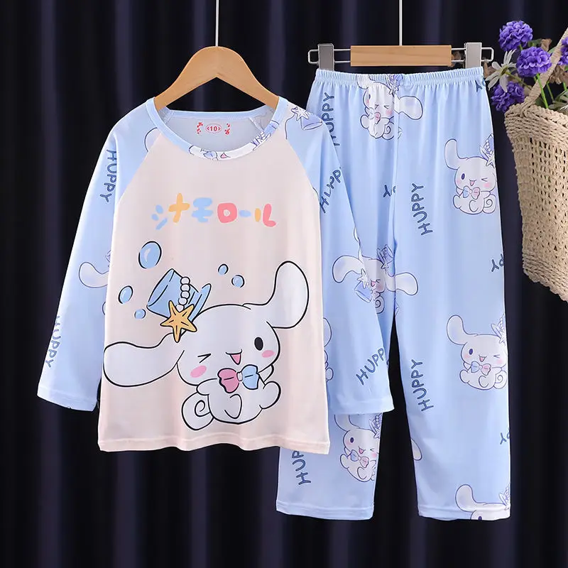 Sanrio Cinnamoroll Children Pajamas Suit Hello Kitty Sleepwear Kuromi Melody Girl Boy Spring Summer Long Sleeved Home Suit Gifts
Sanrio Cinnamoroll Children Pajamas Suit Hello Kitty Sleepwear Kuromi Melody Girl Boy Spring Summer Long Sleeved Home Suit Gifts