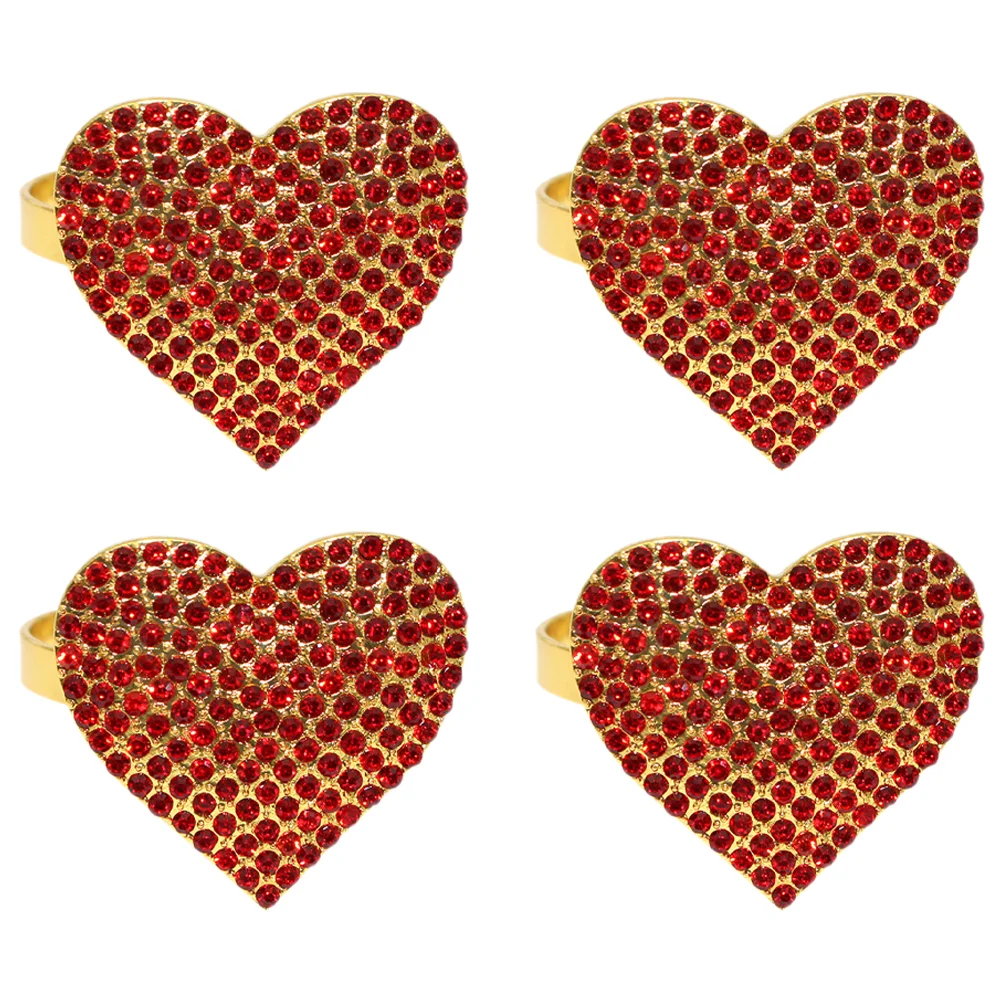 Romantic Heart Napkin Rings Valentine'S Day Wedding Thanksgiving Birthday Party Table Decor Rhinestones Napkin Holder 
Romantic Heart Napkin Rings Valentine'S Day Wedding Thanksgiving Birthday Party Table Decor Rhinestones Napkin Holder
