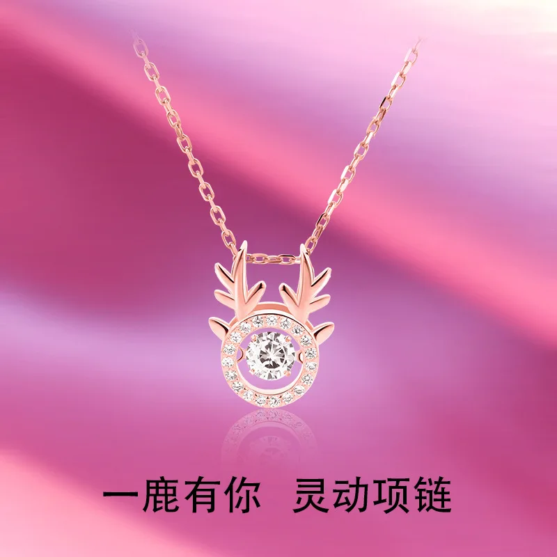 Necklace Female S925 Colored Gold-Plated Sterling Silver Smart Antlers Necklace Light Luxury Group Design Color Silver Clavicle
Necklace Female S925 Colored Gold-Plated Sterling Silver Smart Antlers Necklace Light Luxury Group Design Color Silver Clavicle