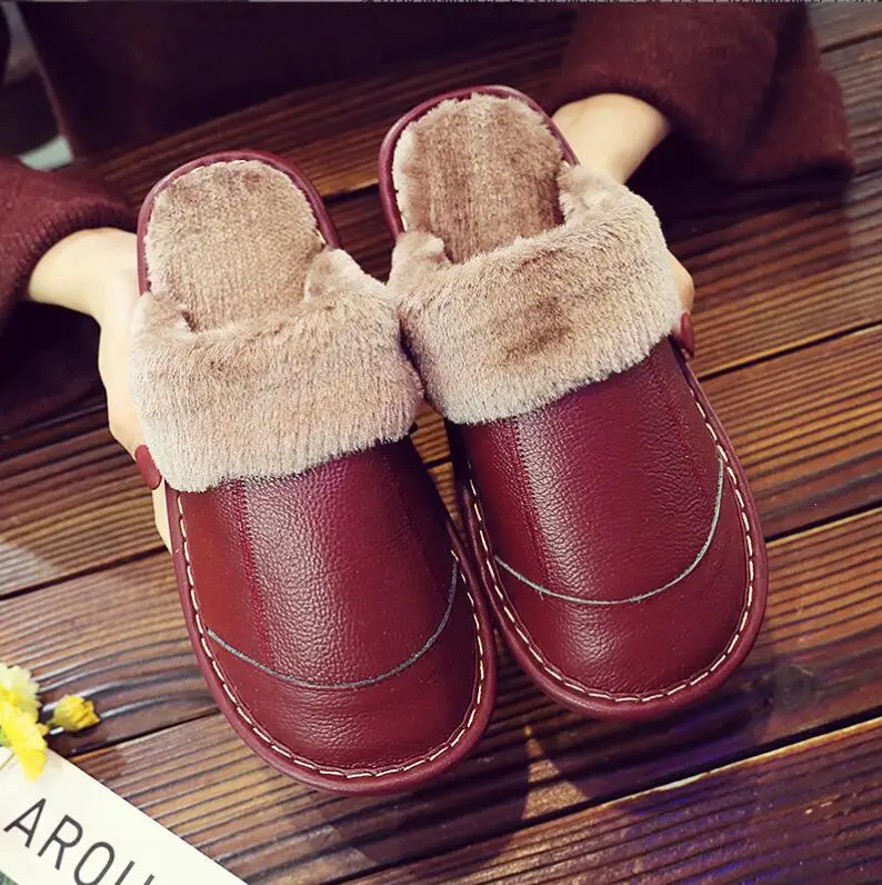 Women Men New Autumn and Winter Slippers Home Plush Non-slip Warm Leather Slippers Thick Cowhide Slippers Comfortable
Women Men New Autumn and Winter Slippers Home Plush Non-slip Warm Leather Slippers Thick Cowhide Slippers Comfortable