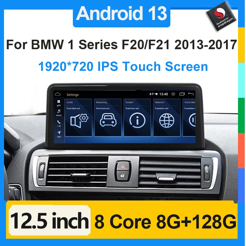 

Android 13 Car Multimedia Display, Touch Screen Wireless Carplay Auto for BMW 1 2 Series F20 F21 F22 F23 2013-2017 NBT