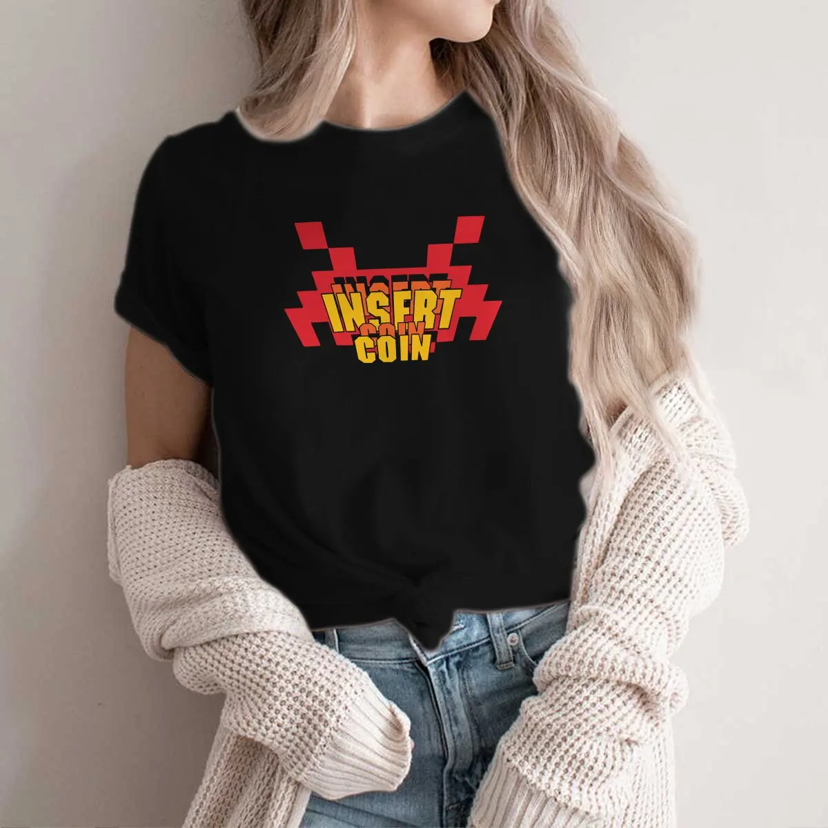 Classic Casual Polyester TShirt Space Invaders Style Streetwear Comfortable T Shirt Female
Classic Casual Polyester TShirt Space Invaders Style Streetwear Comfortable T Shirt Female