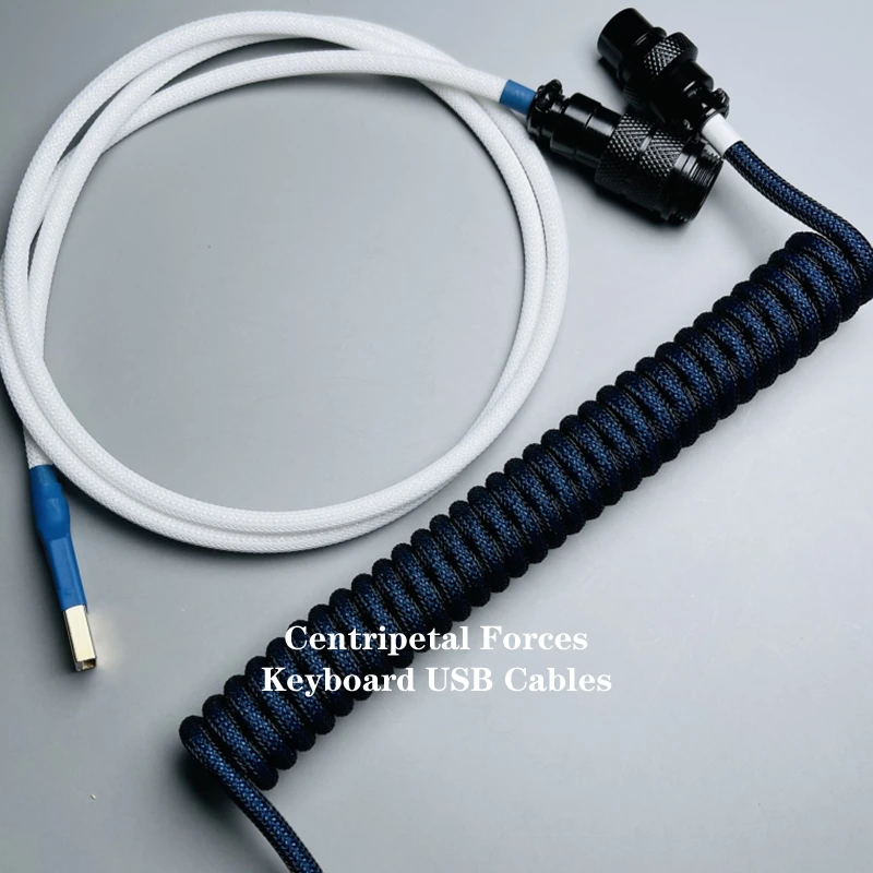 Dark Night Blue Customized Keyboard Type C USB Cable Coiled Cable Wire Mechanical Keyboard Aviator Computer Aviation Connector
Dark Night Blue Customized Keyboard Type C USB Cable Coiled Cable Wire Mechanical Keyboard Aviator Computer Aviation Connector