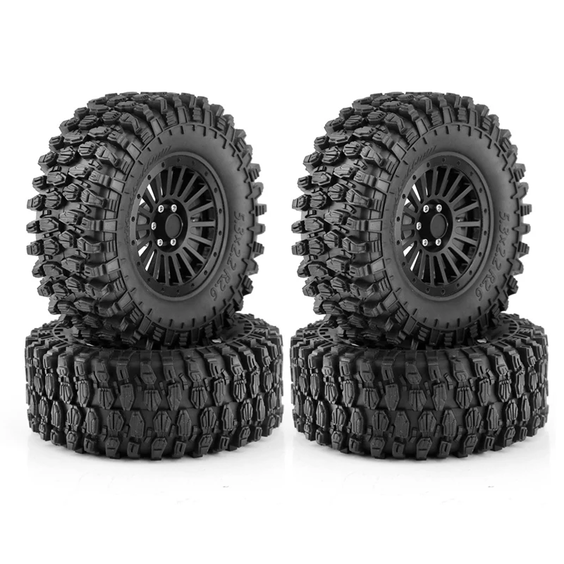 4Pcs 135Mm 2.6 Inch Metal Beadlock Wheel Rim Rubber Tire Set For 1/8 1/10 RC Crawler Car Axial SCX10 Wraith RR10 Capra
4Pcs 135Mm 2.6 Inch Metal Beadlock Wheel Rim Rubber Tire Set For 1/8 1/10 RC Crawler Car Axial SCX10 Wraith RR10 Capra