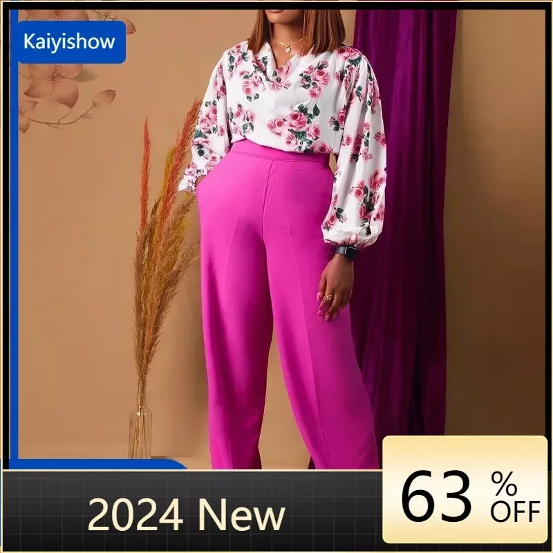 Женский комплект из 2 предметов, блузка с цветочным принтом и воротник со складками и прямые брюки с широкими штанинами, спортивный костюм, 2024
Женский комплект из 2 предметов, блузка с цветочным принтом и воротник со складками и прямые брюки с широкими штанинами, спортивный костюм, 2024