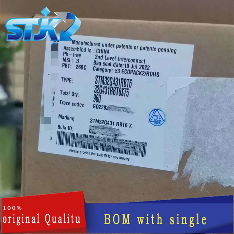 1PCS STM32G431RBT6 LQFP64 Interface - serializer, solution series New original Not only sales and recycling chip
1PCS STM32G431RBT6 LQFP64 Interface - serializer, solution series New original Not only sales and recycling chip