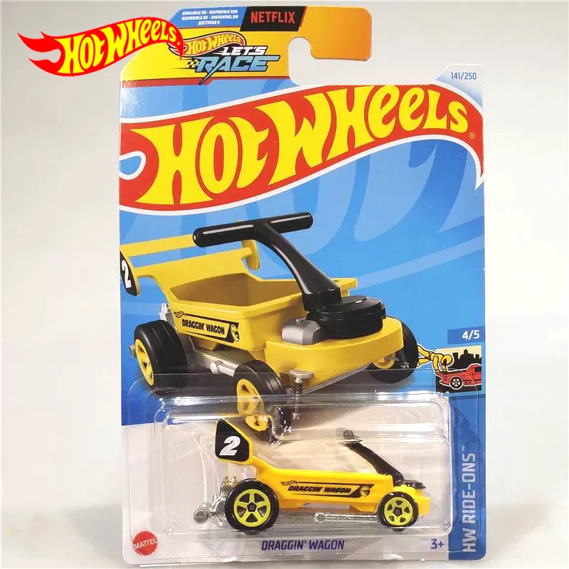 

2024G Original Hot Wheels Car Draggin Wagon Toy for Boy 1/64 Diecast Metal Voiture Model Juguetes Carro Brinquedos Birthday Gift