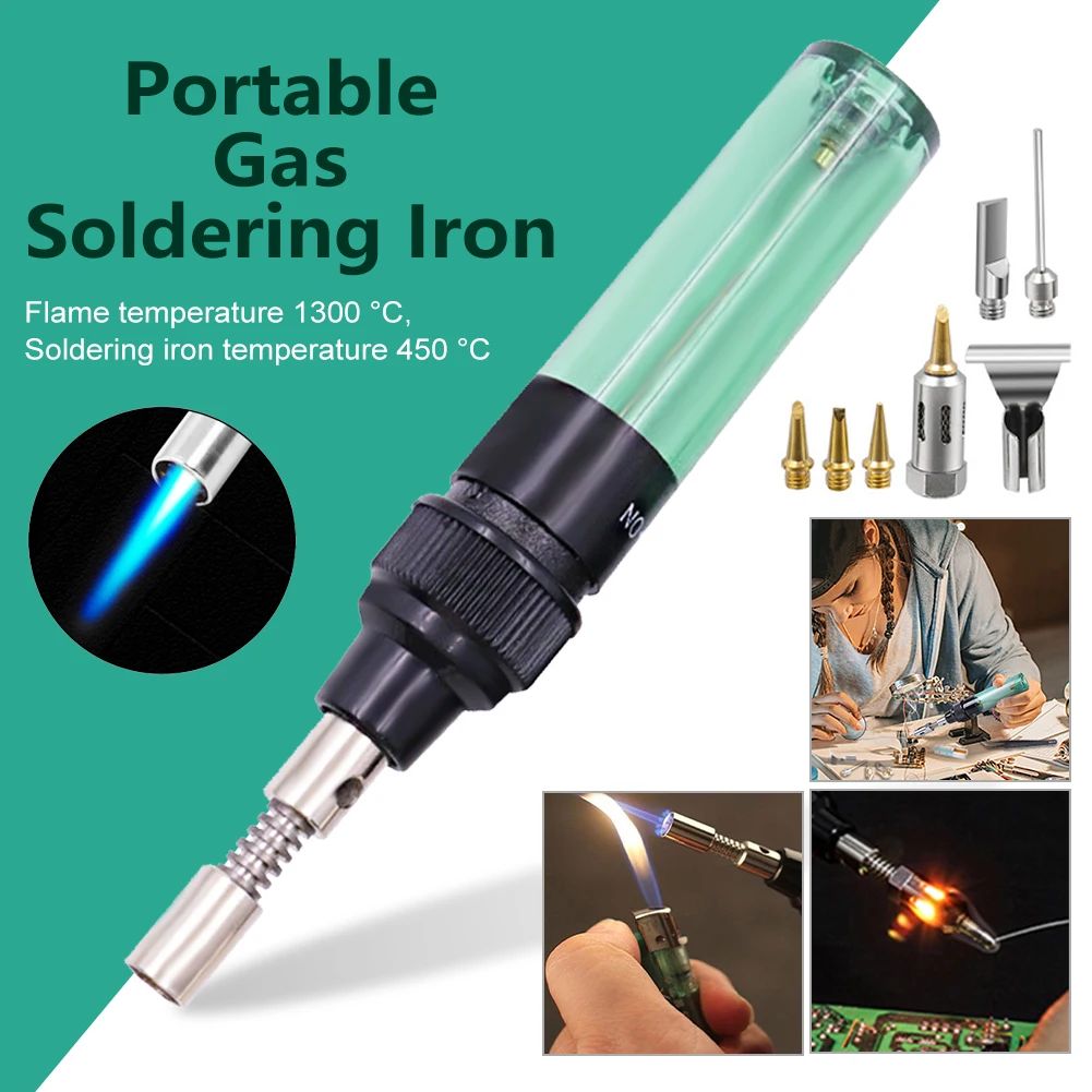 New Portable Gas Soldering Iron Cordless Butane Gas Welding Gun Welding Pen 1300℃ Adjustable Burner Mini Butane Welder Tip Tools
New Portable Gas Soldering Iron Cordless Butane Gas Welding Gun Welding Pen 1300℃ Adjustable Burner Mini Butane Welder Tip Tools