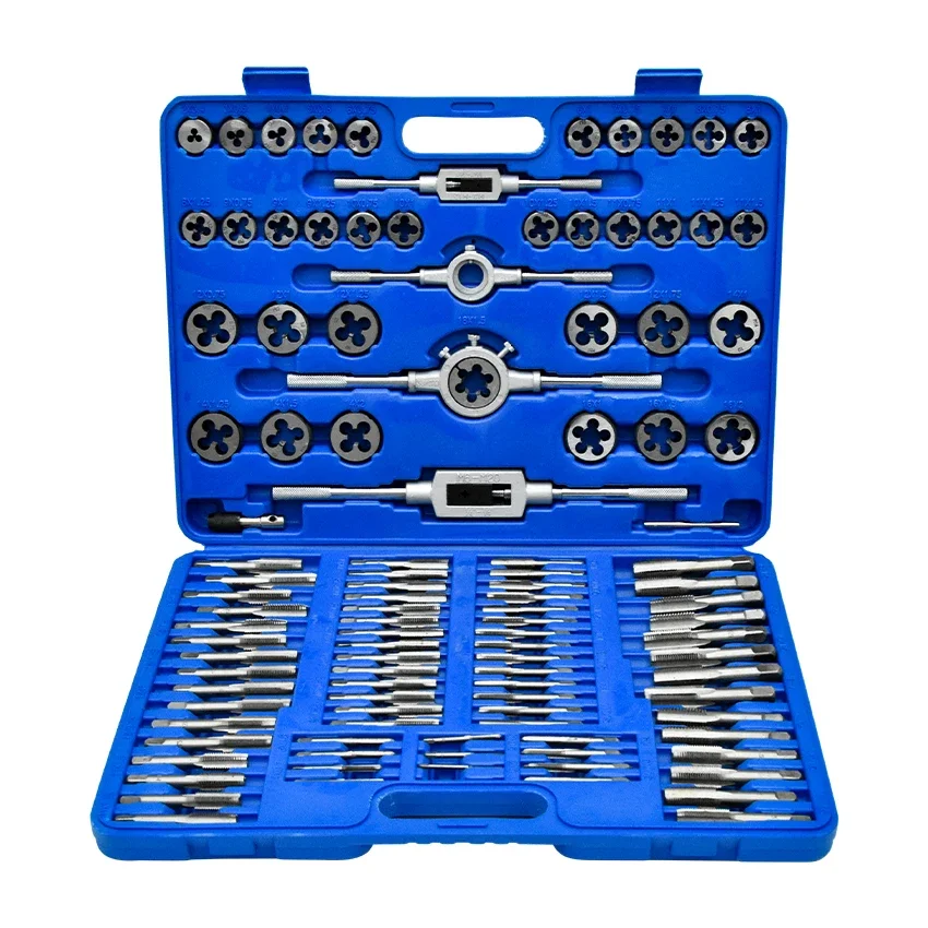 

110-piece Set of Tap Set Thread Tap And Die Wrench Kit Tap Die Set Die Sets of Hand Tools Hand Threading Tools 110PCS/Set