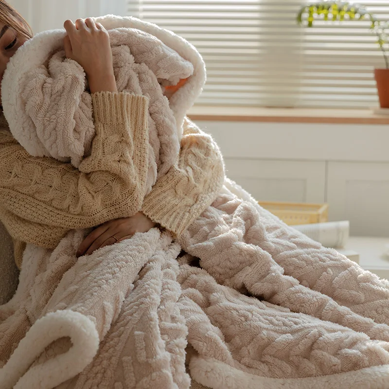 

Домашнее толстое одеяло для кровати, двустороннее одеяло из кашемира ягненка, флисовые клетчатые одеяла, зимнее теплое покрывало для детей