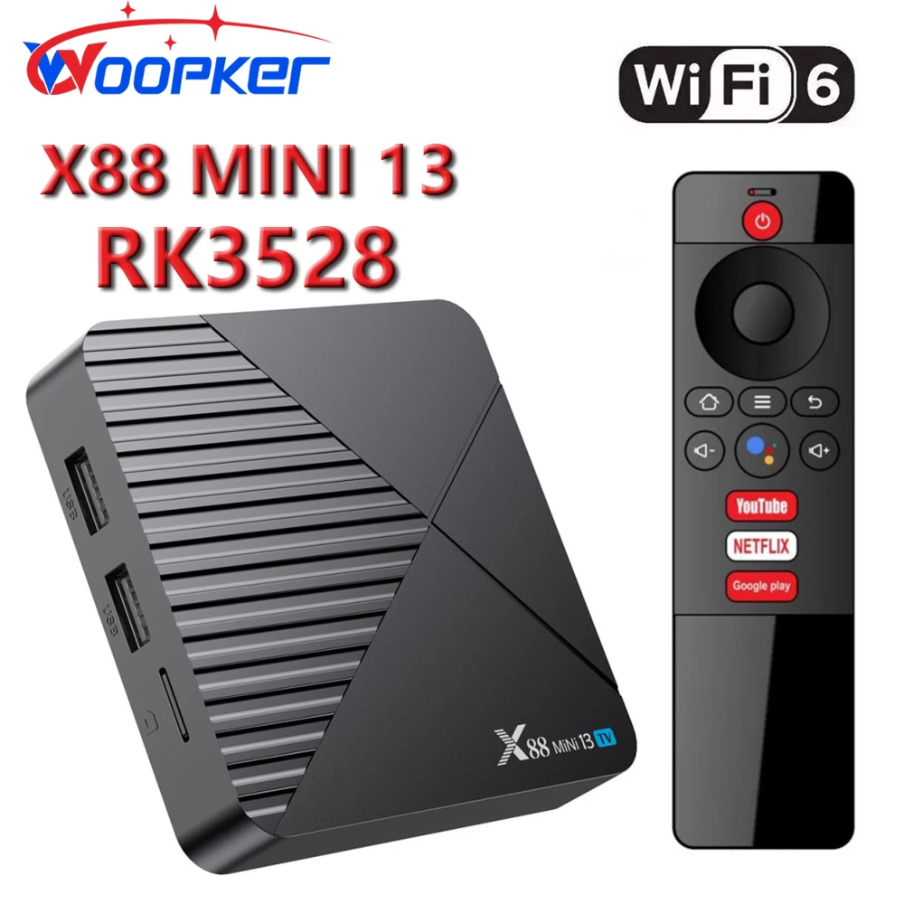 Wopker Tv Box Atv X88 Mini Android 13 Smart Tv Box 8K Wifi6 Bluetooth 5.0 Voice Remote Control Rk3528 Quad-Core 64Bit Cortex-A53
Wopker Tv Box Atv X88 Mini Android 13 Smart Tv Box 8K Wifi6 Bluetooth 5.0 Voice Remote Control Rk3528 Quad-Core 64Bit Cortex-A53