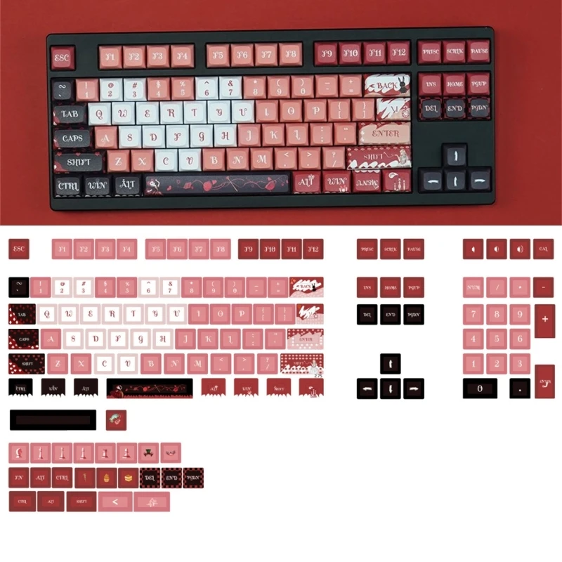 130 клавишные колпачки XDA мультяшные колпачки для клавиш AliceGirl, набор колпачков для механической клавиатуры PBT
130 клавишные колпачки XDA мультяшные колпачки для клавиш AliceGirl, набор колпачков для механической клавиатуры PBT