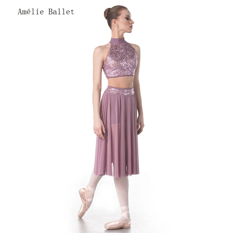 18005 Grey Purple Sequin Lace Bodice Lyrical & Contemporary Dance Costume for Child and Adult Halter Neck Ballet Dancing Dress
18005 Grey Purple Sequin Lace Bodice Lyrical & Contemporary Dance Costume for Child and Adult Halter Neck Ballet Dancing Dress