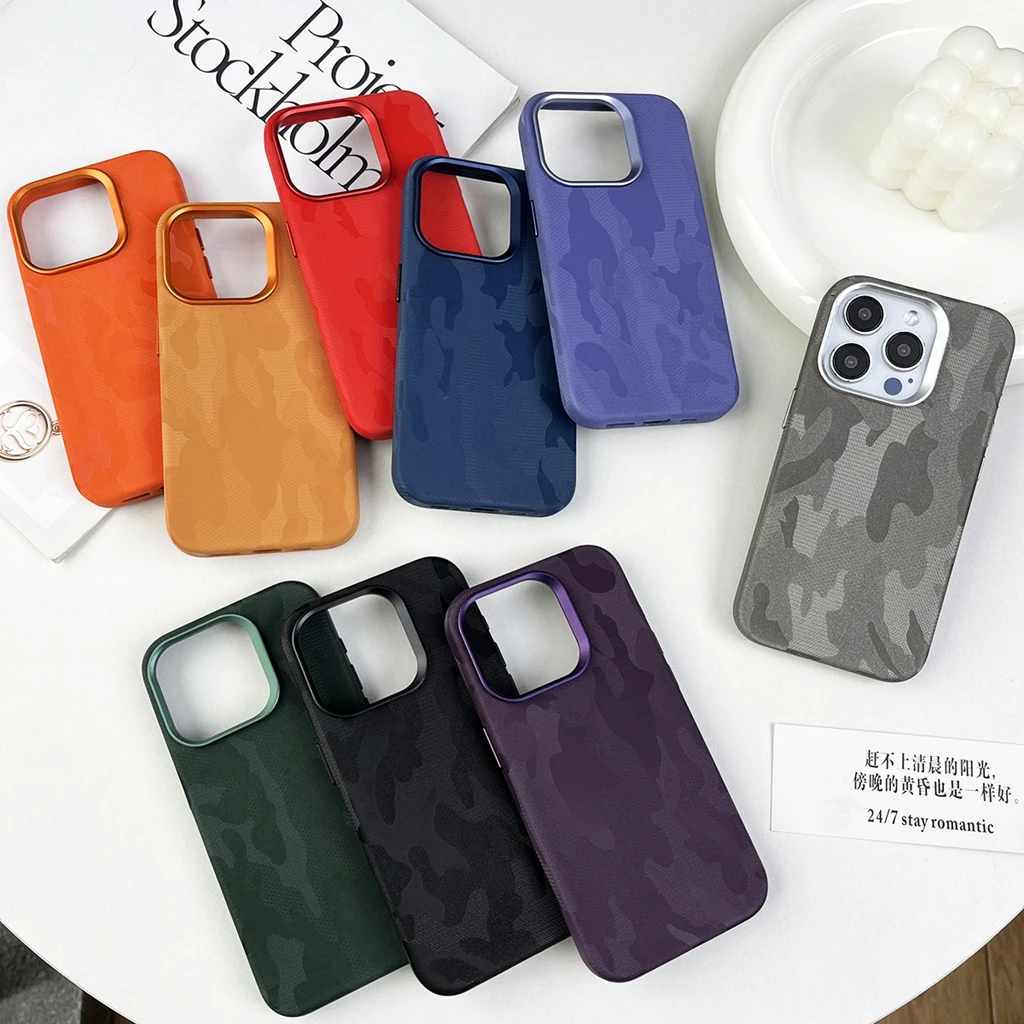 Однотонный чехол для телефона с камуфляжным узором для iPhone 15 14 13 12 Pro Max 
Однотонный чехол для телефона с камуфляжным узором для iPhone 15 14 13 12 Pro Max