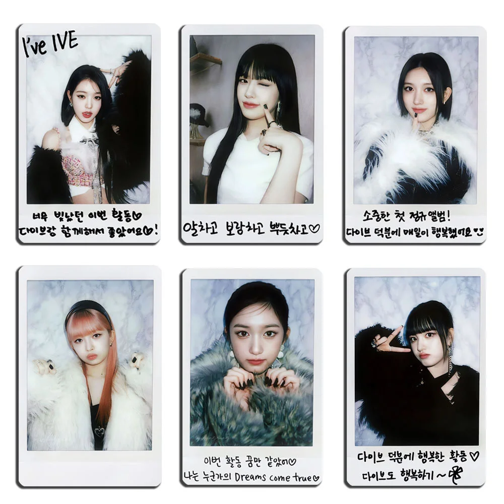 6pcs Kpop IVE Albums I've IVE'S Lomo Card Wonyoung Yujin Gaeul Photo Postcard Collection Card for Fans Collection Gift
6pcs Kpop IVE Albums I've IVE'S Lomo Card Wonyoung Yujin Gaeul Photo Postcard Collection Card for Fans Collection Gift