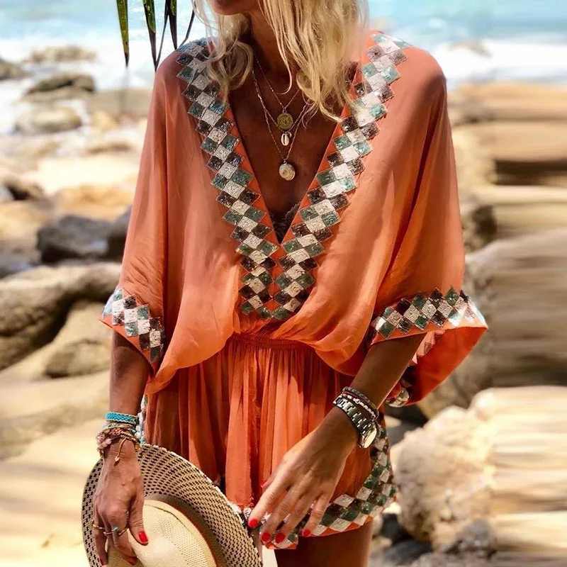 Sexy V Neck Bohemian Print Jumpsuit Office Lady Summer Casual Short Wide Leg Jumpsuits For Women 2023 Colorful One Piece Rompers
Sexy V Neck Bohemian Print Jumpsuit Office Lady Summer Casual Short Wide Leg Jumpsuits For Women 2023 Colorful One Piece Rompers