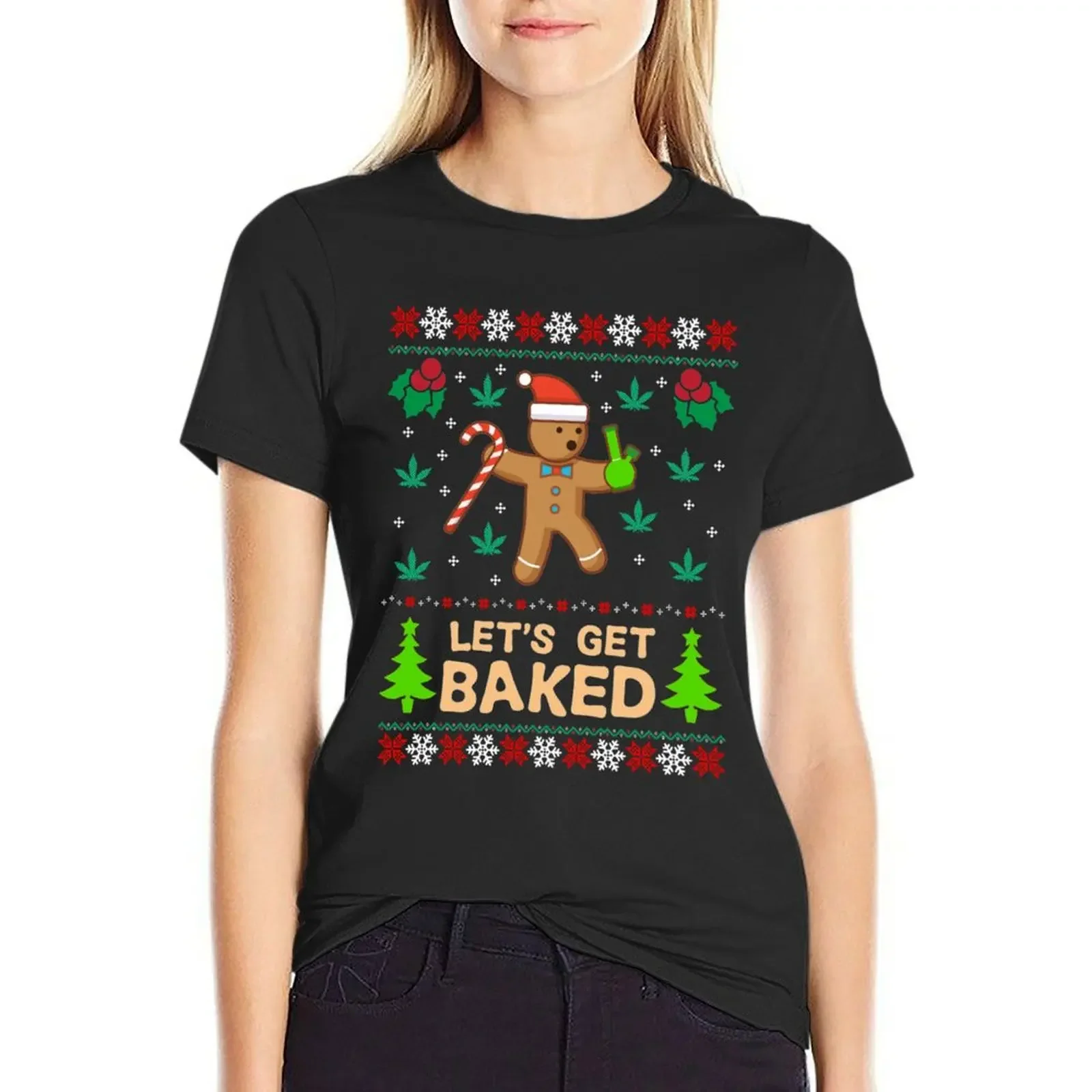 Lets Get Baked Cookie Weed Xmas Ugly Christmas Sweater T-Shirt oversized kawaii clothes Aesthetic clothing cat shirts for Women
Lets Get Baked Cookie Weed Xmas Ugly Christmas Sweater T-Shirt oversized kawaii clothes Aesthetic clothing cat shirts for Women