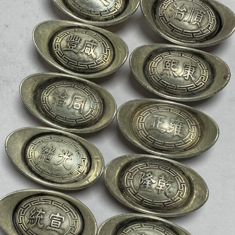 Antique Antique Miscellaneous Collection Daqing Ten Emperors Silver Ingot Sycee White Copper Solid Casting Daqing Library Silver
Antique Antique Miscellaneous Collection Daqing Ten Emperors Silver Ingot Sycee White Copper Solid Casting Daqing Library Silver
