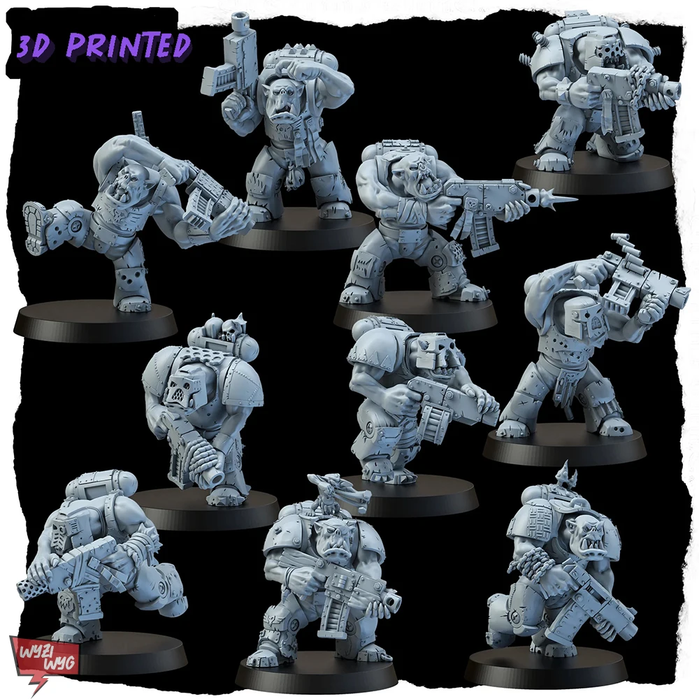 

Mareen boyzmob 1 Space Warrior Miniatures Ork Figure, Boss Figurine, Green Skin Wargame, Terrain RPJ TRPJ Pathfinder Infinity