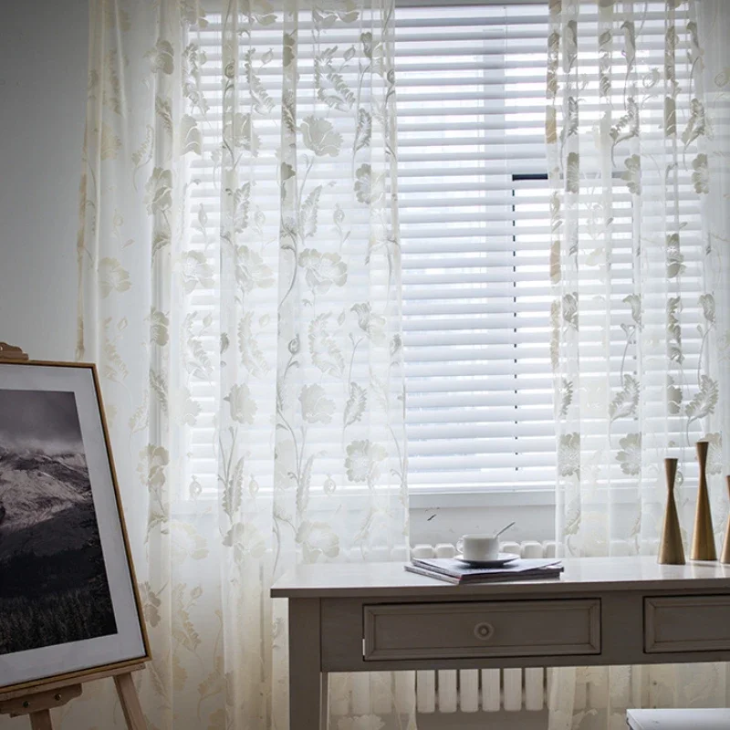 American Garden-style Curtains for Living Dining Room Modern Simple Solid Jacquard Country Translucent Printing Tulle Sheer
American Garden-style Curtains for Living Dining Room Modern Simple Solid Jacquard Country Translucent Printing Tulle Sheer