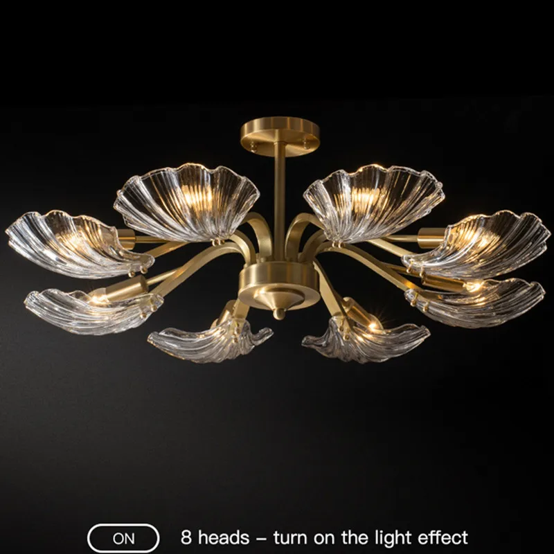 Copper LED Chandelier For Living Room Bedroom Dining Room Kitchen Ceiling Pendant Lamp Nordic Retro Gold Shell Design Light E14
Copper LED Chandelier For Living Room Bedroom Dining Room Kitchen Ceiling Pendant Lamp Nordic Retro Gold Shell Design Light E14