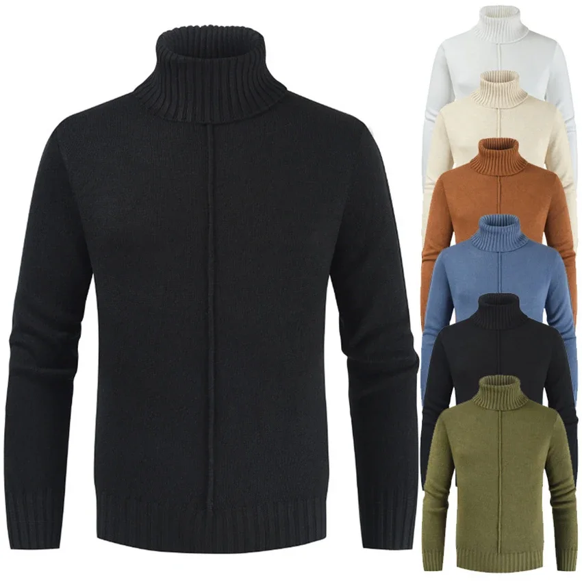 Mens Sweater Autumn/Winter Men's Turtleneck Slimming Solid Long-sleeve Sweater Men's Knitwear Mens Clothes
Mens Sweater Autumn/Winter Men's Turtleneck Slimming Solid Long-sleeve Sweater Men's Knitwear Mens Clothes