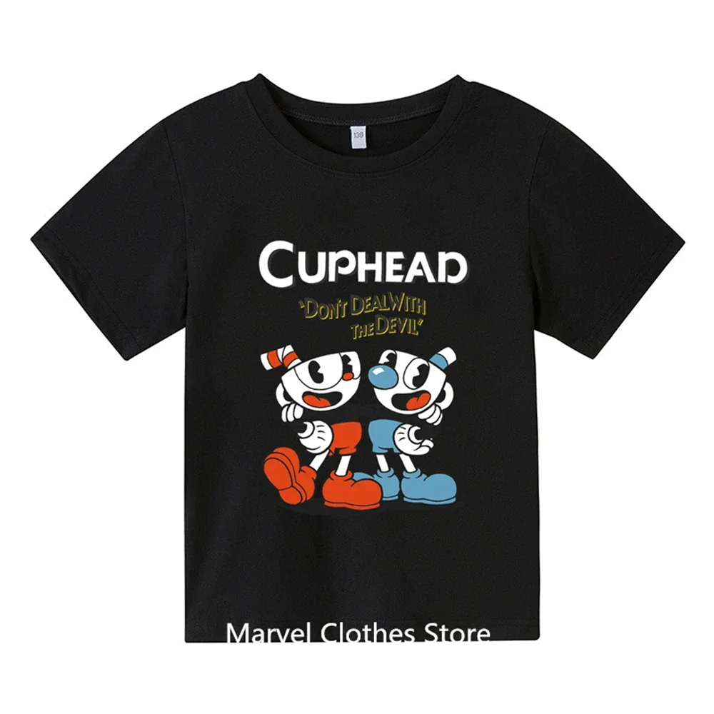 2024 Summer T-Shirts Game Cuphead Mugman Print Kids Tee Top Fashion Casual Cartoons Boys Girls Children's Clothing
2024 Summer T-Shirts Game Cuphead Mugman Print Kids Tee Top Fashion Casual Cartoons Boys Girls Children's Clothing