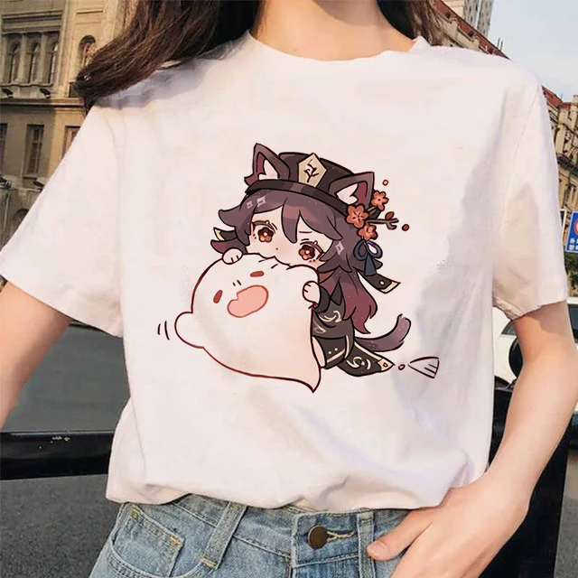 Genshin Impact T Shirt for Women Game Cartoon Print Short Sleeve T-Shirt Female Kawaii Hu Tao T-shirt Funny Keqing Clothes Tops
Genshin Impact T Shirt for Women Game Cartoon Print Short Sleeve T-Shirt Female Kawaii Hu Tao T-shirt Funny Keqing Clothes Tops