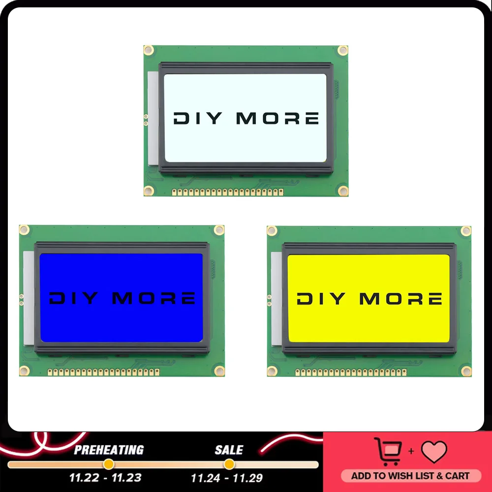 12864B V2.0 LCD Screen Display Module 3.3V 5V 4 Lines 8 Characters 32 Chinese Character Libraries Controller AIP31020
12864B V2.0 LCD Screen Display Module 3.3V 5V 4 Lines 8 Characters 32 Chinese Character Libraries Controller AIP31020