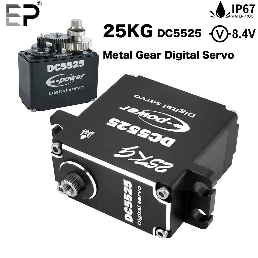 EP Waterpoof 25KG Digital Servo Arduino Steering 180°/270°/360° Metal Gear Digital RC 1/ 10 Car High Speed Servo
EP Waterpoof 25KG Digital Servo Arduino Steering 180°/270°/360° Metal Gear Digital RC 1/ 10 Car High Speed Servo