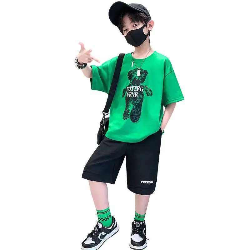 teenage boys summer short sets cotton cartoon T-shirt+shorts 2pcs 4-14 kids clothes suit chlidren ensemble short et top outfits
teenage boys summer short sets cotton cartoon T-shirt+shorts 2pcs 4-14 kids clothes suit chlidren ensemble short et top outfits